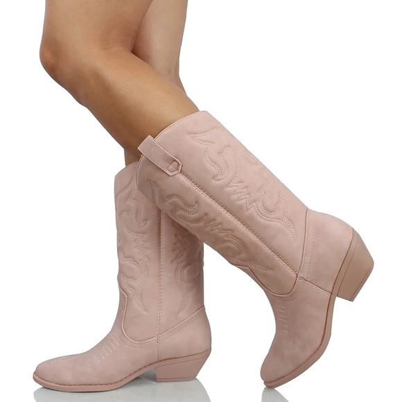 Soda Shoes - SODA Pink Western Boots